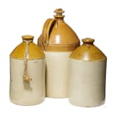 Three large rum containers of the British Army, circa 1900