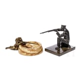 Zwei Sch&uuml;tzenfiguren aus Bronze
