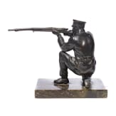Zwei Sch&uuml;tzenfiguren aus Bronze