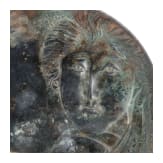 Segenskreuz aus Bronze, Russland, und kleine Sch&uuml;ssel aus Kupfer, Japan, 19. Jhdt.