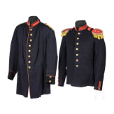 Zwei Uniformr&ouml;cke, Hose und Feldm&uuml;tze, 19./20. Jhdt.