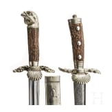 Two hunting hanger with nickel-silver guards, 19th century