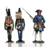 Drei Soldaten der bayerischen Infanterie - Uniformfiguren von Kurt Posch, 2. H&auml;lfte 20. Jhdt.