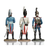 K&uuml;rassier, Dragoner und Generalstabsoffizier - Uniformfiguren von Kurt Posch, 2. H&auml;lfte 20. Jhdt.