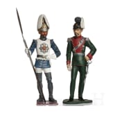 K&ouml;nig Ludwig II. mit Hartschier - Uniformfiguren von Kurt Posch, 2. H&auml;lfte 20. Jhdt.