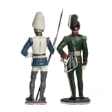 K&ouml;nig Ludwig II. mit Hartschier - Uniformfiguren von Kurt Posch, 2. H&auml;lfte 20. Jhdt.