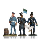 Three Bavarian soldiers - uniform figures by Kurt Posch, 2nd half of the 20th century