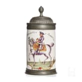 Frederick the Great - a faience ware tankard, probably 19th century