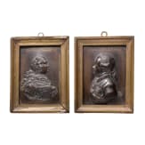 Ein Paar Bronzeplaketten, Friedrich II. von Preu&szlig;en und Moritz Graf von Lacy, deutsch, um 1770