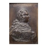 Ein Paar Bronzeplaketten, Friedrich II. von Preu&szlig;en und Moritz Graf von Lacy, deutsch, um 1770