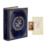Gro&szlig;es Pracht-Fotoalbum als Geschenk der Offiziere der 2. Fu&szlig;artillerie-Brigade an ihren General Julius Hartmann, datiert 1881