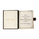 Gro&szlig;es Pracht-Fotoalbum als Geschenk der Offiziere der 2. Fu&szlig;artillerie-Brigade an ihren General Julius Hartmann, datiert 1881