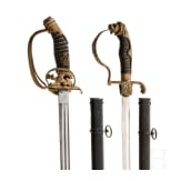 L&ouml;wenkopfs&auml;bel f&uuml;r Offiziere, Sachsen, sowie Degen M 1889, Preu&szlig;en, um 1900