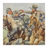 Anton Hoffmann (1863 - 1938) - "Gefangen", datiert 1914/15
