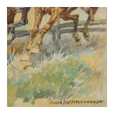 Anton Hoffmann (1863 - 1938) - "Gefangen", datiert 1914/15
