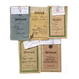 Vier Milit&auml;rp&auml;sse von Angeh&ouml;rigen der Fliegertruppe der Kaiserlichen Armee