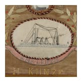 Seidenstickbild eines Matrosen der "S.M.S. Leipzig", China, 1909-12