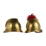 Zwei Helme M 1895 der Sapeurs-Pompiers, Frankreich