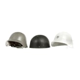 Sechs Stahlhelme, Schweiz, 1920er - 1970er Jahre