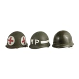 Neun milit&auml;rische Kopfbedeckungen, USA
