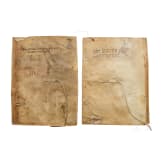 Two German document folders, 15th century