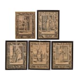 A small collection of five copper engravings with the focus on Counts of Holland, Spilman, circa 1750