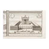 Sechs Kupferstiche mit architektonischen Sehensw&uuml;rdigkeiten, deutsch und Frankreich, 18. Jhdt.