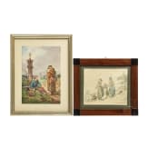 Two German watercolours, 19th century