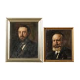 Gustav Rien&auml;cker - zwei Herrenbildnisse, M&uuml;nchen, 1897