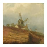 Landschaft mit M&uuml;hle, Spanien/Italien, 19. Jhdt.