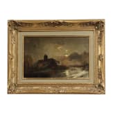 Carl Hilgers - Nachtlandschaft, deutsch, 19. Jhdt.