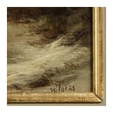 Carl Hilgers - Nachtlandschaft, deutsch, 19. Jhdt.
