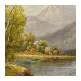 B. Lambert (1843 - 1902/05) - Gem&auml;lde "Am Grundlsee"