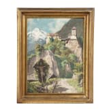 Friedrich Walz - Schloss Tirol, Italien, 20. Jhdt.