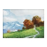 Fritz Splittgerber (1874 - 1914), Gouache "Alpine Landschaft"