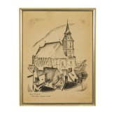Zwei Grafiken mit architektonischen Darstellungen, 20. Jhdt.