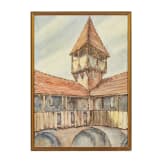 Zwei Grafiken mit architektonischen Darstellungen, 20. Jhdt.