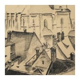 Zwei Grafiken mit architektonischen Darstellungen, 20. Jhdt.