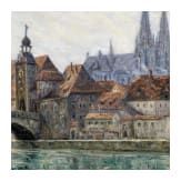 Karl Freytag (1867 - 1926) - Gem&auml;lde "Regensburg", datiert 1922