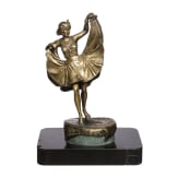 Erotische T&auml;nzerin, kleine Bronzeskulptur, um 1910/20