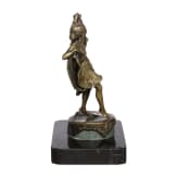Erotische Tänzerin, kleine Bronzeskulptur, um 1910/20