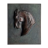 Theodor Kärner (1884 - 1966) - a bronze plaque with a horse's head, 1950ies