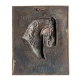 Theodor K&auml;rner (1884 - 1966) - Bronzetafel mit Pferdekopf, 1950er Jahre
