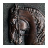 Theodor K&auml;rner (1884 - 1966) - Bronzetafel mit Pferdekopf, 1950er Jahre