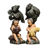 A pair of carvings, Val Gardena, 18th century