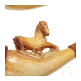 Zwei Zigarettenspitzen aus Meerschaum, deutsch, um 1900