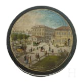 Dose mit Ansicht der Mariahilfer Stra&szlig;e in Wien, 19. Jhdt.