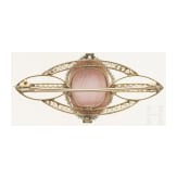 Gold-Brosche mit Kamee, um 1920