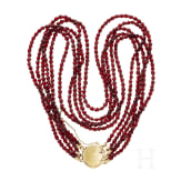 Granatkette mit Gold-Schlie&szlig;e, Niederlande, um 1840