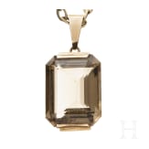 Goldkette mit Rauchtopas, um 1950